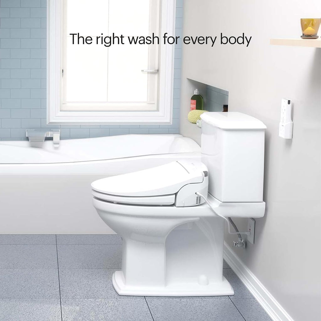 Brondell Swash SE600 Bidet Toilet Seat, Fits Round Toilets, White – Oscillating Stainless-Steel Nozzle, Warm Air Dryer, Ambient Nightlight