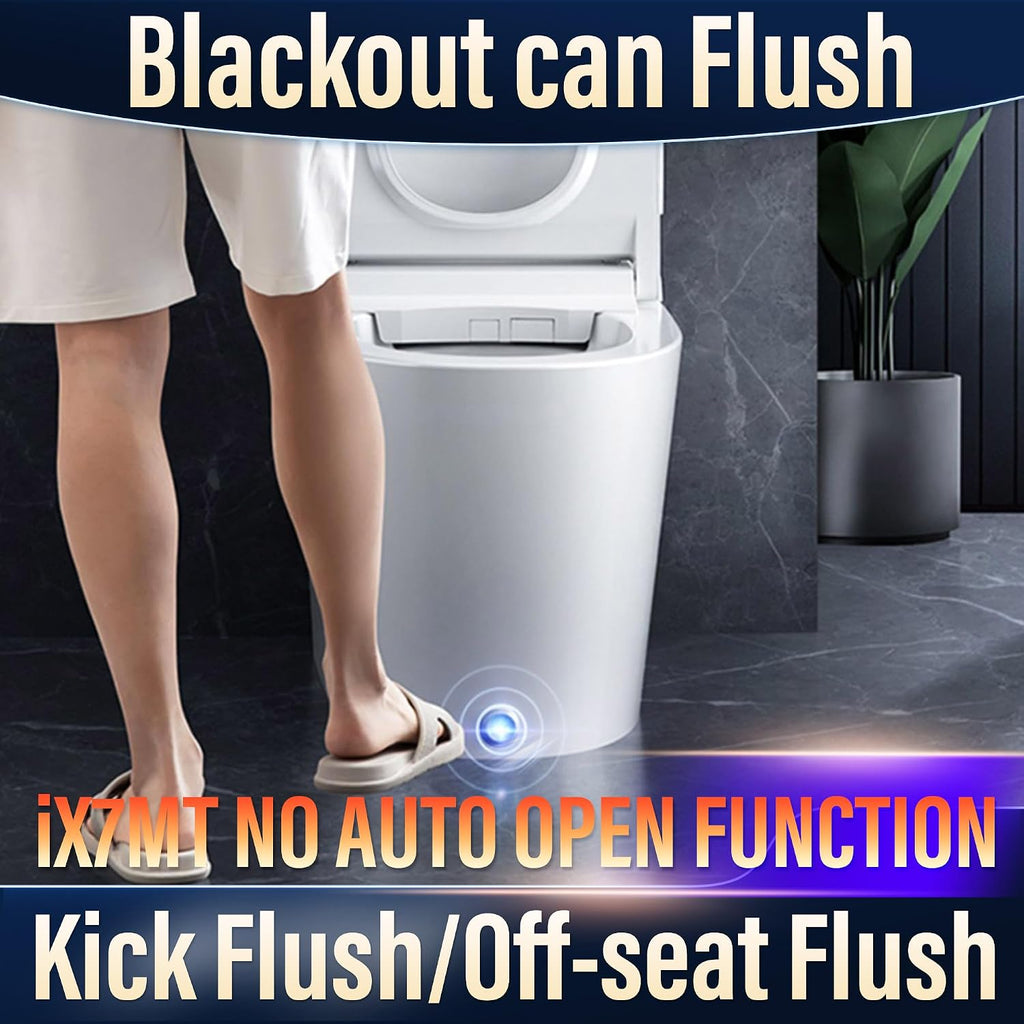 EPLO Smart Toilet with Bidet Built In, Luxury Bidet with Heated Seat ADA Comfort Height & Foam Dispenser, Elongated Japanese Toilet with Automatic Flush, Dryer, Night Light, TEMP Display - iX7 MT
