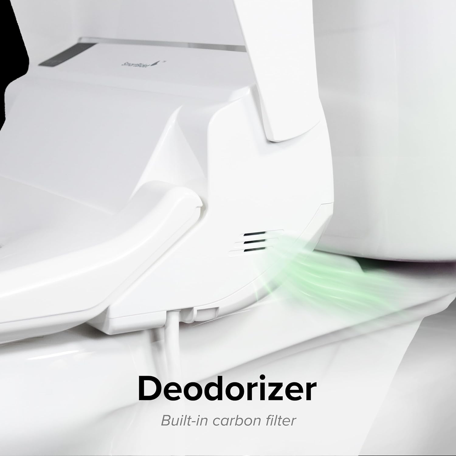SmartBidet® SB-3000 Electric Smart Bidet Toilet Seat for Elongated Toilets with Remote Control with Screen, Unlimited & On Demand Warm Water