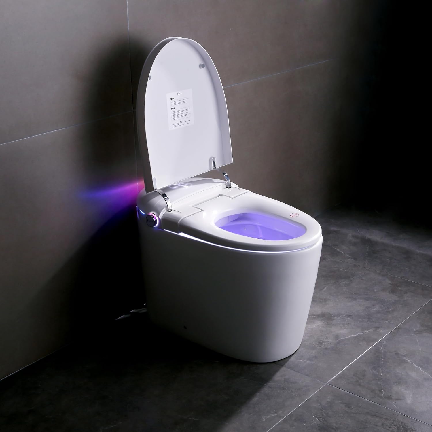 Tankless Smart Toilet with Bidet Built-In Elite Model Auto Open/Close Auto Flush Bubble Wash Heated Seat Warm Water & Dryer Adjustable Temp Side Knob (S31G)