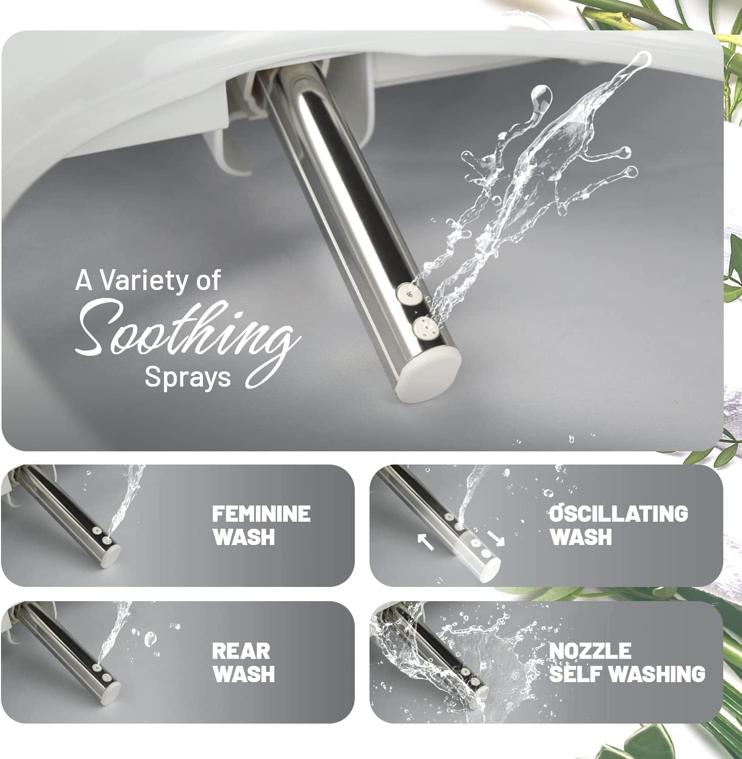 Tranquillus Essential - Electric Bidet Seat, Heated, Dryer, Adjustable Water/Air, Soft Close, ADA, Korean Made