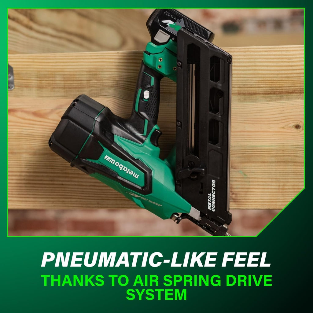 Metabo HPT 36V MultiVolt Cordless Metal Connector Nailer, Power Tool MultiVolt 36V 2.5 Ah Li-ion battery, Pro Tools Innovation Award Winner, Drives 1-1/2' to 2-1/2' Nails, 900 per Charge, NR3665DA