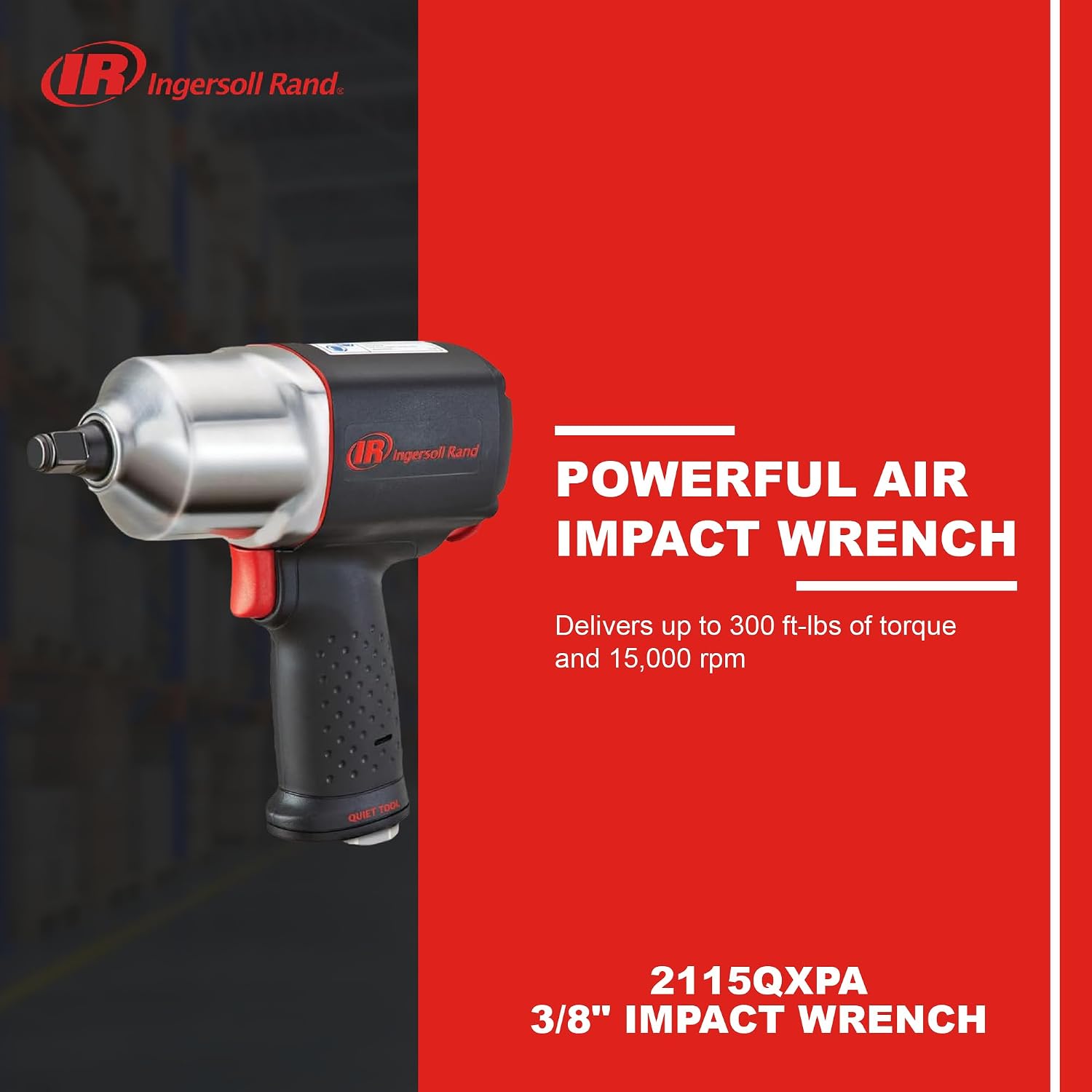 Ingersoll Rand 2115QXPA 3/8' Impact Wrench with Quiet Technology