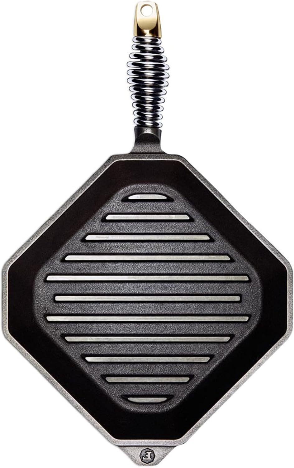 FINEX 10' Cast Iron Grill Pan, Grill Pans with Superior Heat Distribution, Near Non-Stick for Easy Cleaning, Cast Iron Grill Pan, For Indoor & Outdoor Grilling, Pre-Seasoned with Flaxseed Oil