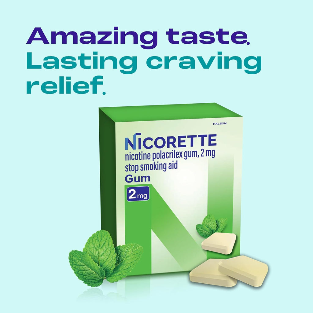 Nicorette 2mg Nicotine Gum to Quit Smoking - Mint Flavored Stop Smoking Aid, 170 Count (Pack of 9)