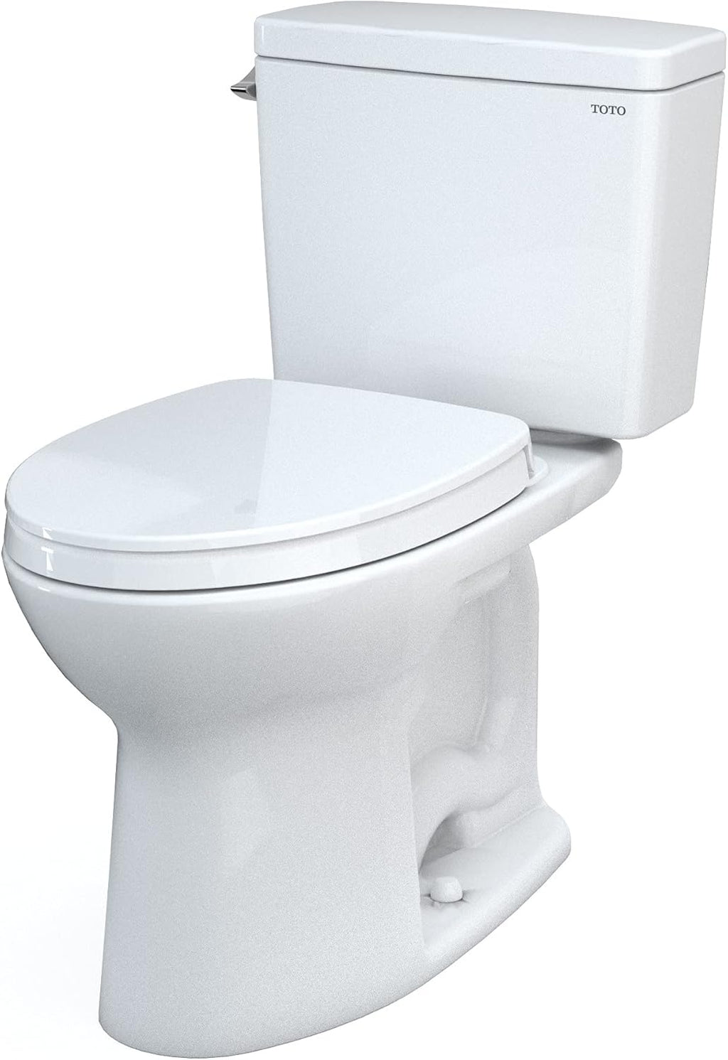 TOTO Drake Two-Piece Elongated 1.28 GPF TORNADO FLUSH Toilet with CEFIONTECT and SoftClose Seat, WASHLET+ Ready, Cotton White - MS776124CEG#01