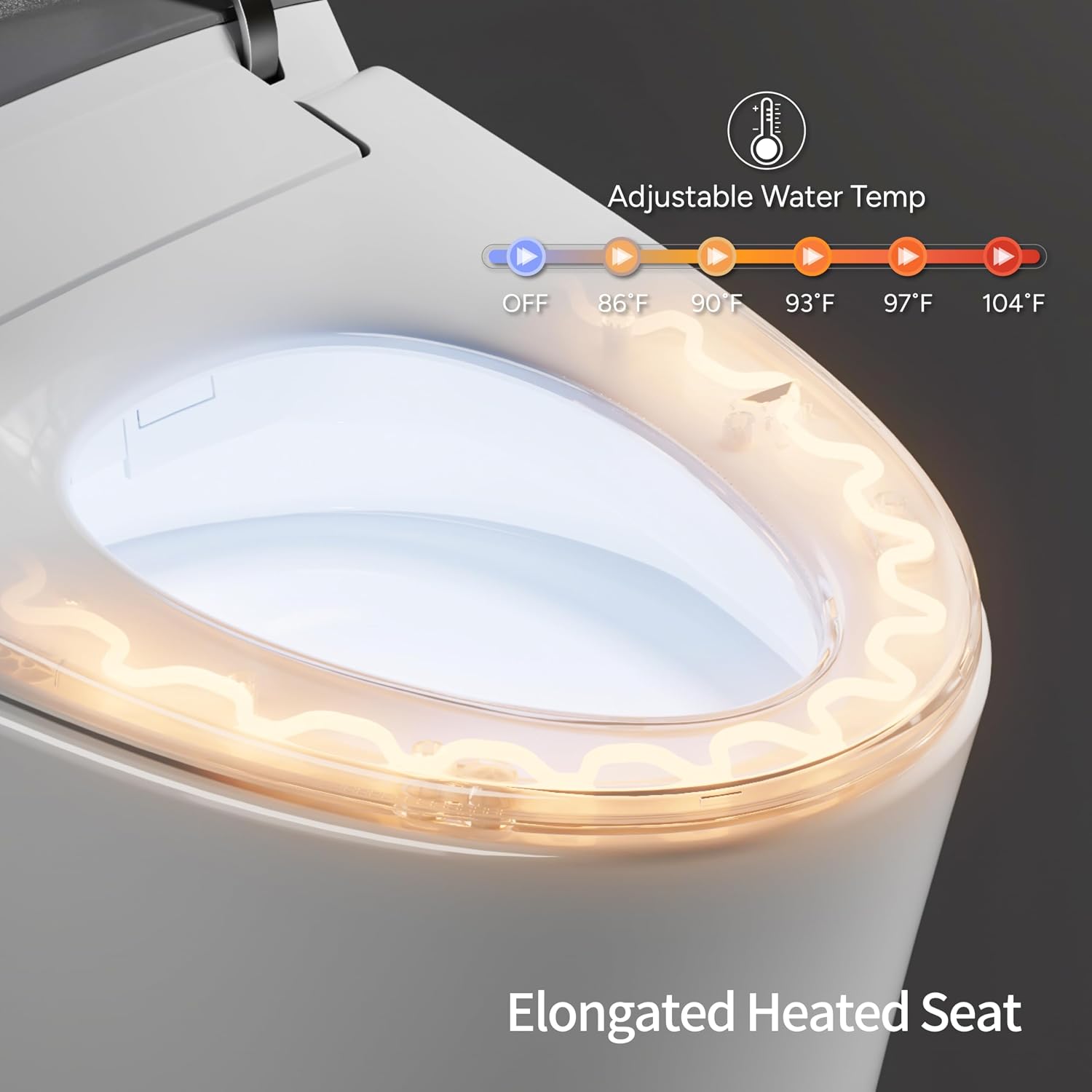 CANEST Smart Toilet with Bidet Built in, Dual-Flush 1.1/1.6GPF with 17' ADA Comfort Height Seat, 1000g MaP Flush, Bidet Toilet 12' Rough-in, Foot Sensor, Heated Seat, Remote Control, Night Light