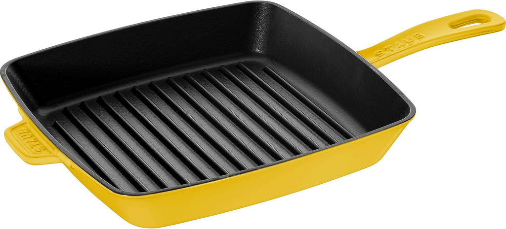 STAUB Cast Iron 12-inch Square Grill Pan - Citron