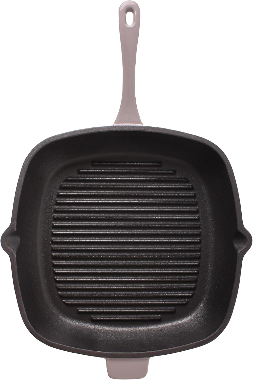 BergHOFF 3Pc Neo Enameled Cast Iron Cookware Set, 3qt. Dutch Oven, Matching Lid, Square Grill Pan 11 Inches, Oven Safe Up To 400°F, Oyster