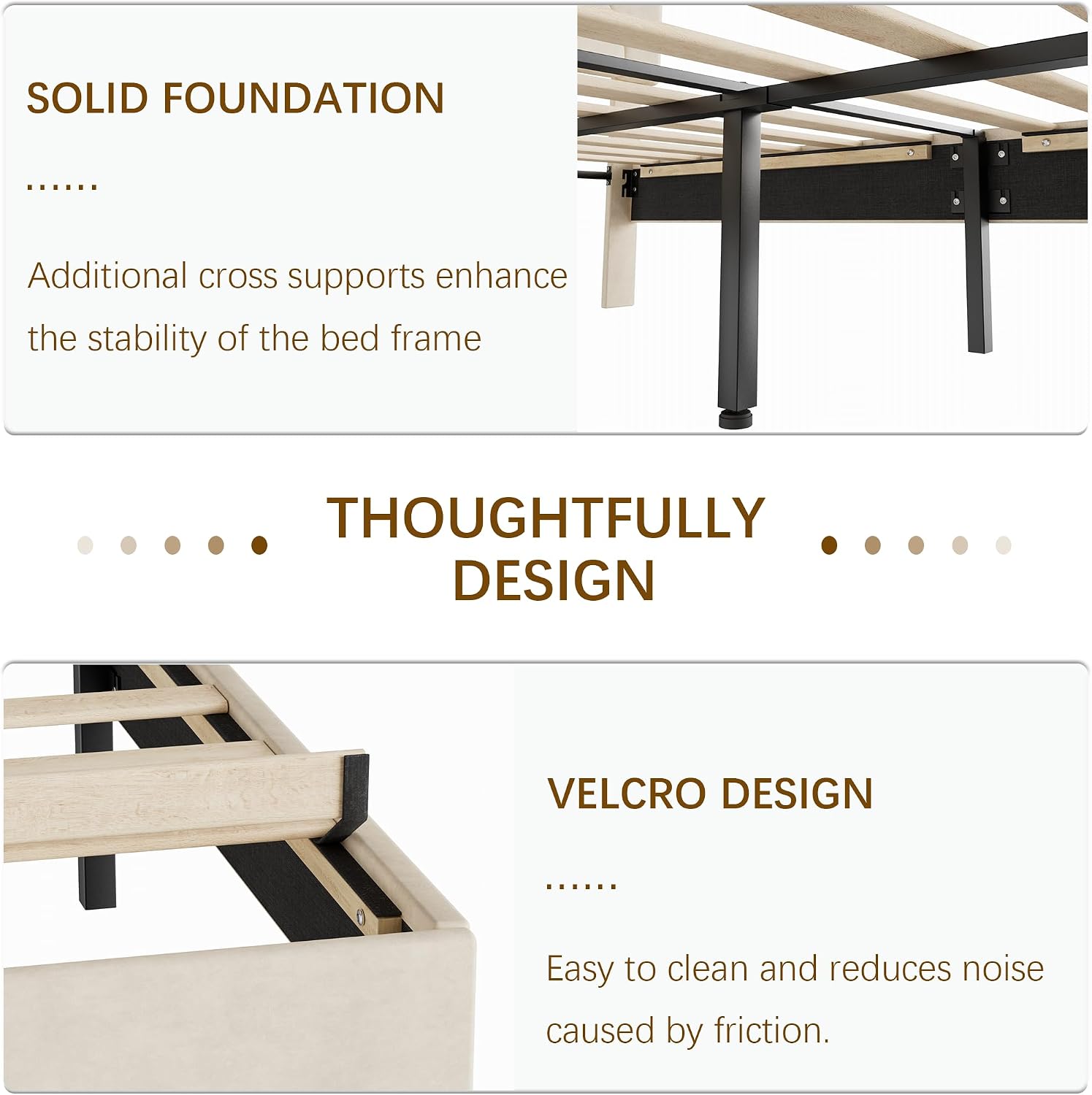 VECELO Twin Size Bed Frame, Upholstered Platform with Adjustable Diamond Tufted Headboard, Wood Slat Support, No Box Spring Needed, Pala Beige