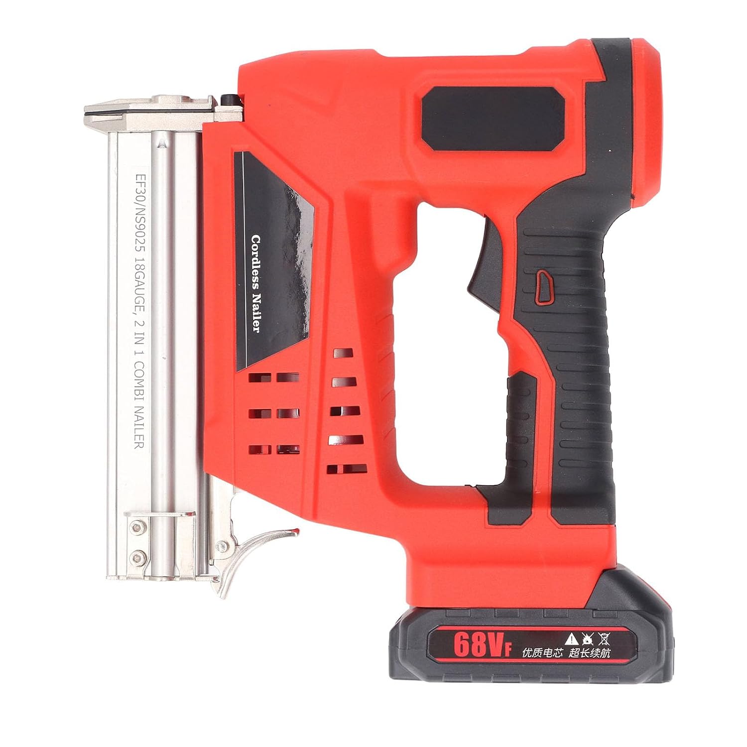 2 in 1 Cordless Brad Nailer Kit 2 Modes Battery Powered Nail Electric Staple for Woodworking DIY Projects