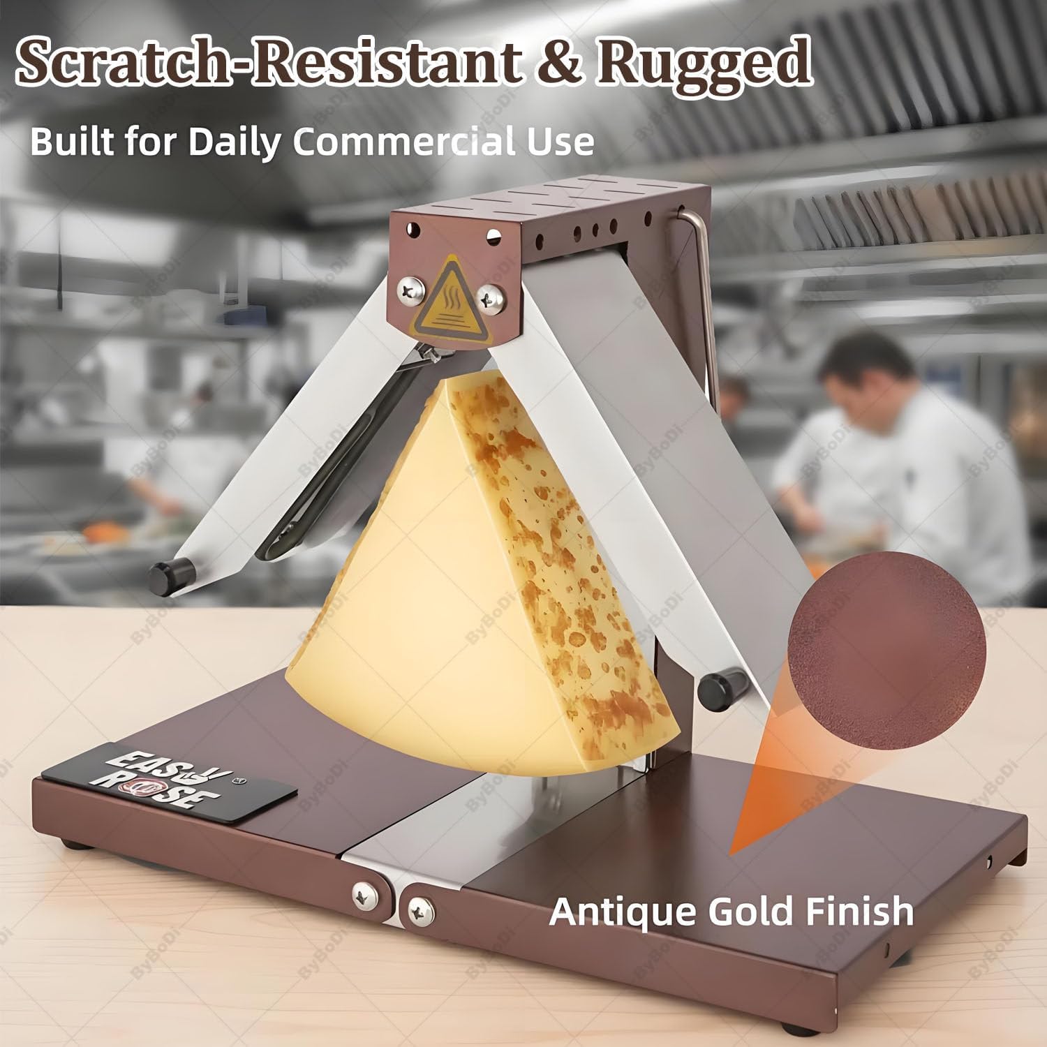 Commercial Cheese Melter Machine,Multi-Function Electric Raclette Cheese Melter,1000W Dual Heating for Half Round, Blocks & Wedges,0-90° Adjustable Foldable Electric Melt Station