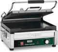 Waring Commercial Panini Press, Ribbed & Flat Cast Iron Plates, 14.5' x 11' Cooking Surface, 570°F Adjustable Thermostat, for Sandwiches up to 3' Thick, Professional Kitchen Grill, 120V, WDG250