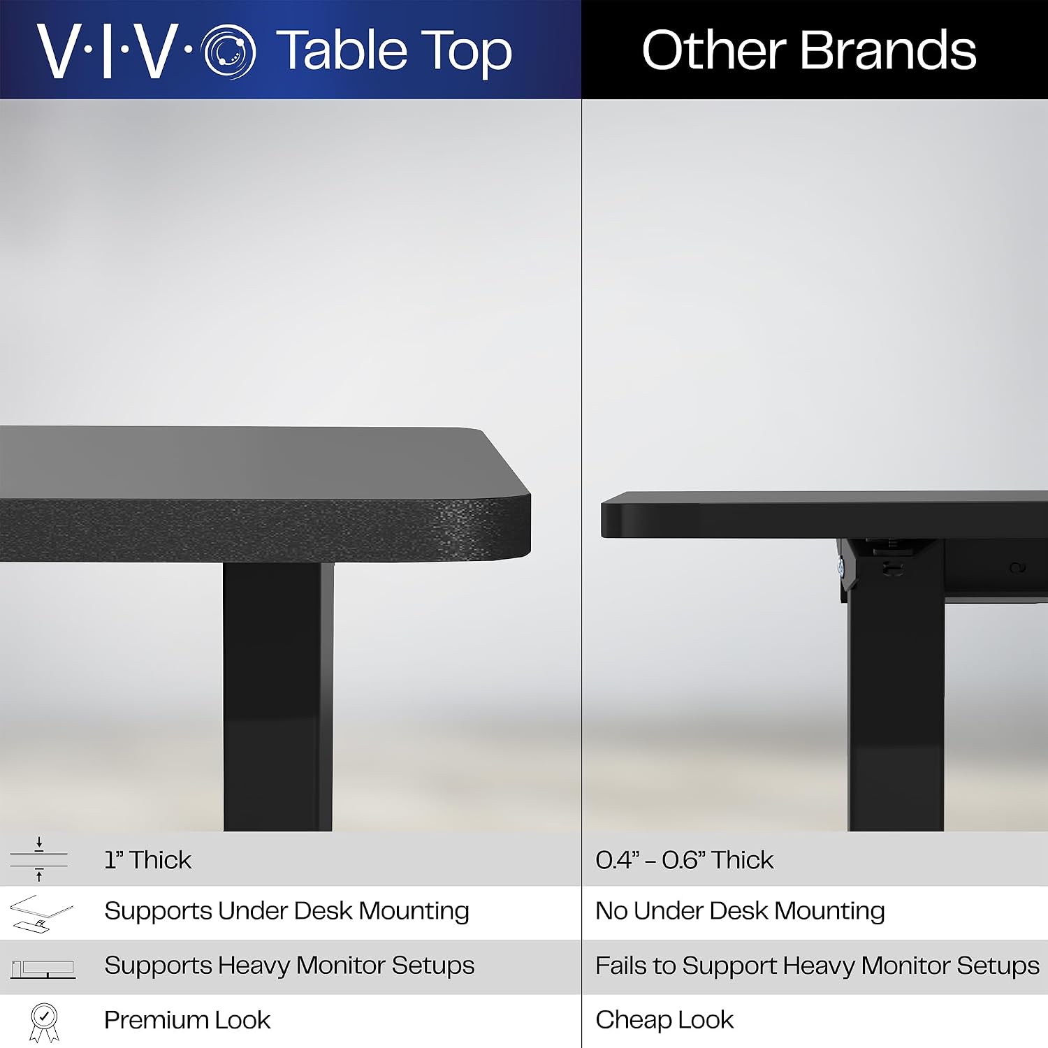 VIVO Electric 60 x 30 inch Stand Up Desk, Height Adjustable, Black Top Black Frame, Home and Office Furniture Sets, DESK-KIT-0B6B