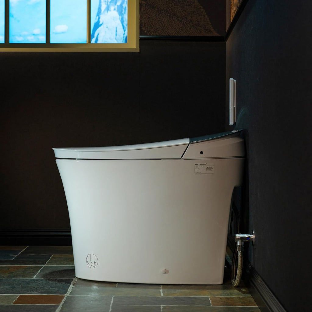 WOODBRIDGE Smart Toilet, Auto Open & Close, Auto Flush, Foot Sensor, Cleaning Foam Dispenser, Heated Seat and Chair Height Design, EBT230
