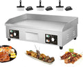 Electric Griddle, Commercial Flat Top Grill, Stainless Steel Steak Bacon Fryer, Countertop Burger Bacon Grill Plate Pancake Maker, with 3 Cleaning Shovels & 3 C，4400W
