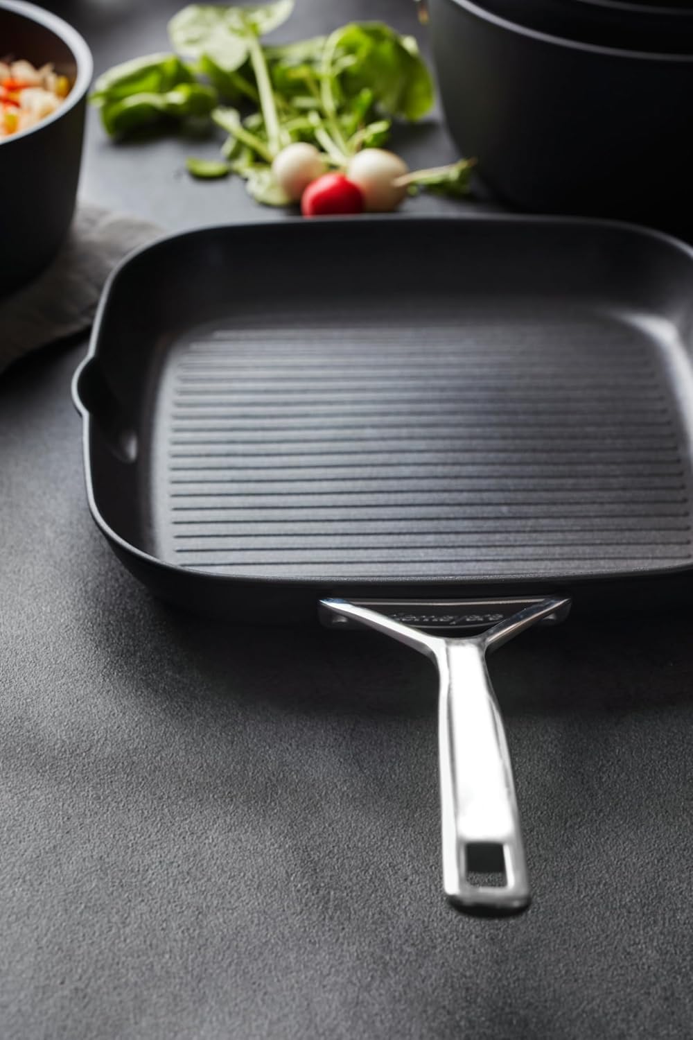 Demeyere AluPro 11-inch Aluminum Nonstick Perfect Pan Grill Pan