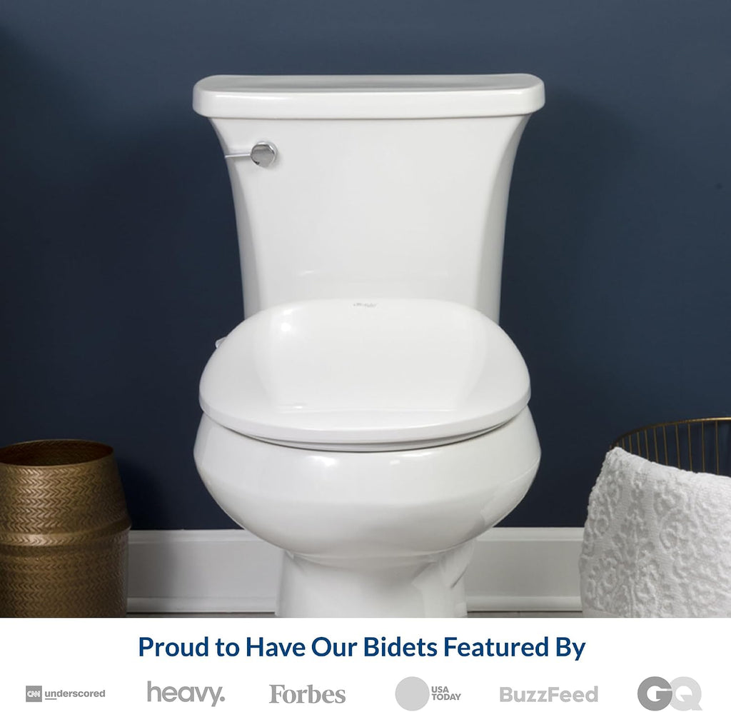 Bio Bidet Bliss BB500 Heated Electric Bidet Seat with Warm Water Wash, Night Light, Low Profile Design, Elongated