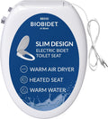 Bio Bidet Bliss BB550 Heated Bidet Seat with Warm Water Wash & Air Dryer, Night Light, Low Profile Design, Elongated