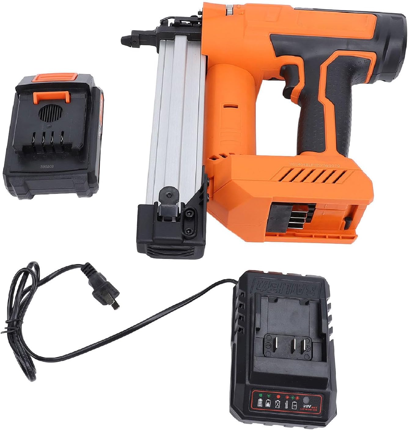 Brad Nailer 18Ga 3/8 To 1 1/4 Inch Cordless Rechargeable Brad Nail Gun for Woodworking Interior Decoration (US Plug 100‑220V)