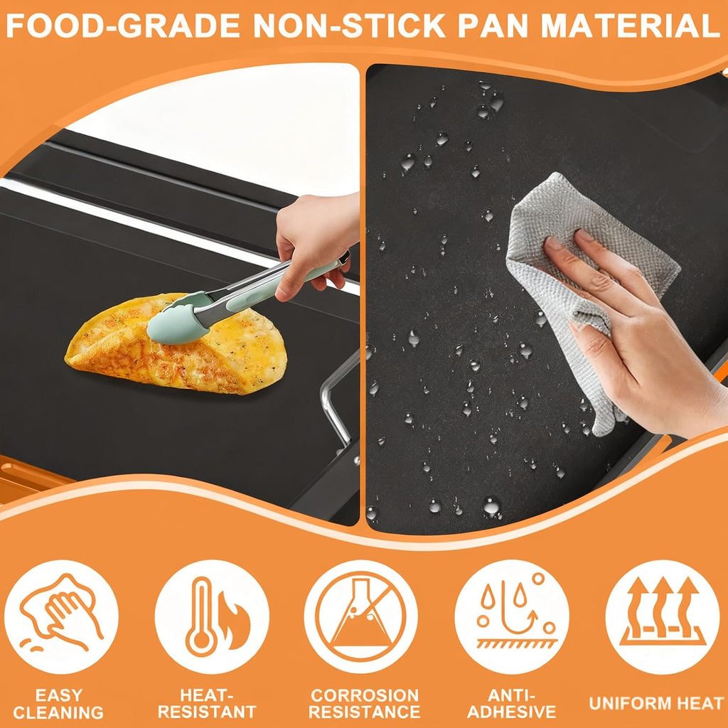6789 Full Size Griddle for Weber GS4 Genesis II 400 & Genesis II LX 400 SER GBS Genesis II E-410 Grill Flat Top Insert, Kitchen-aid 720-0856V 740-0781, for Weber 66089 66097 Accessories, Carbon Steel