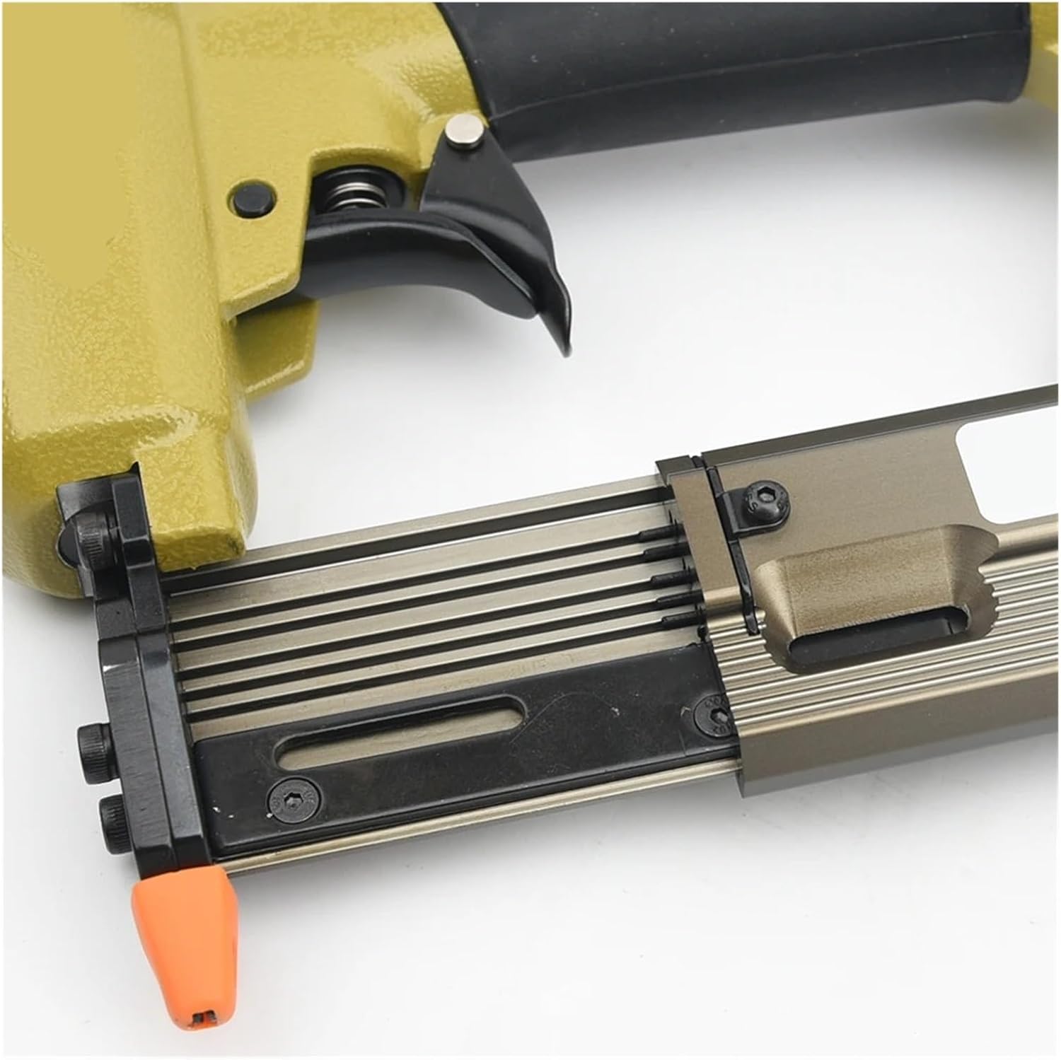 Pneumatic nail gun, MP630B 1 3/16' Pneumatic Micro Brad Nail Gun For 12-30mm Diameter 0.63mm Headless Pins Gun for Floor, Truss, and Roof