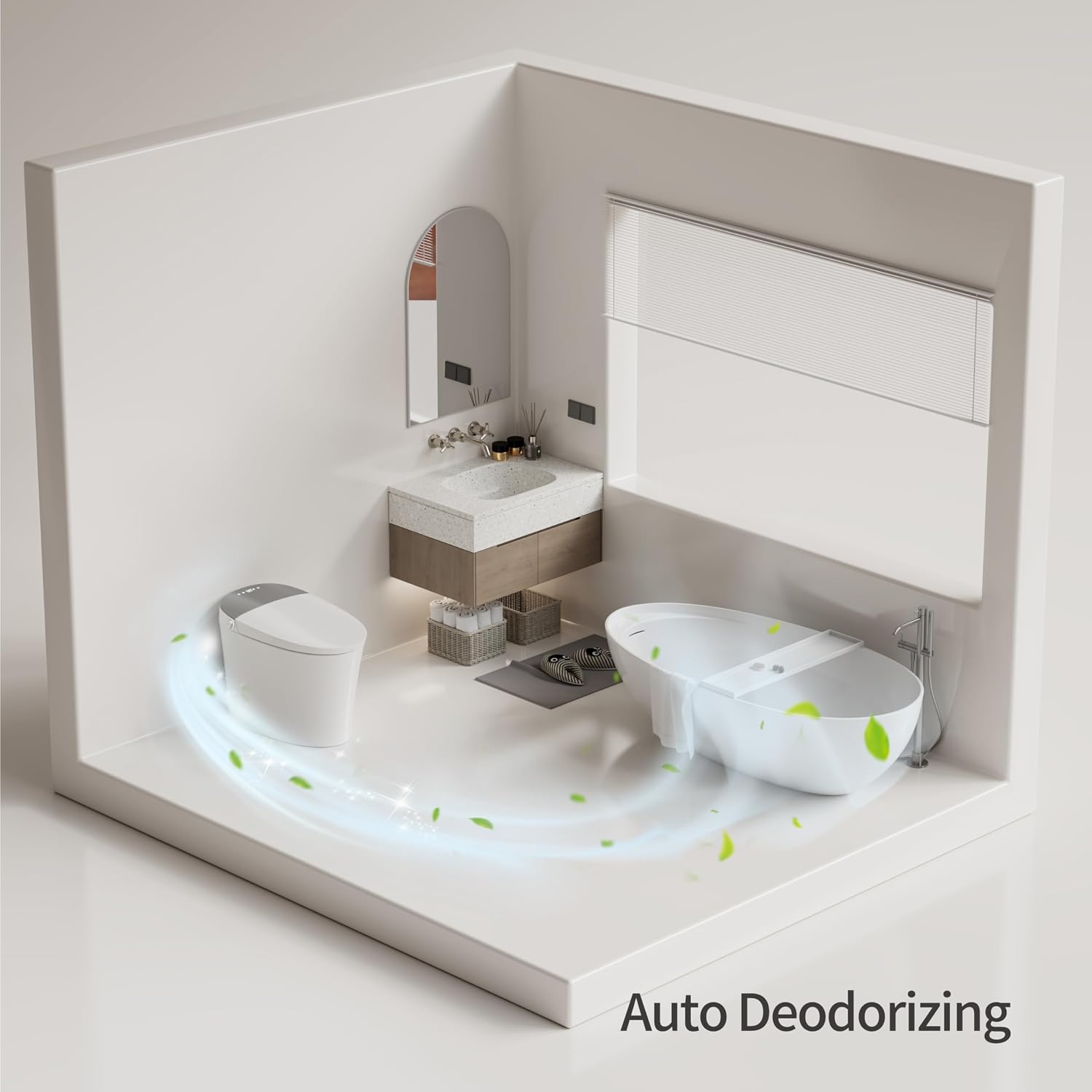 CANEST Smart Toilet with Bidet Built in, Dual-Flush 1.1/1.6GPF with 17' ADA Comfort Height Seat, 1000g MaP Flush, Bidet Toilet 12' Rough-in, Foot Sensor, Heated Seat, Remote Control, Night Light