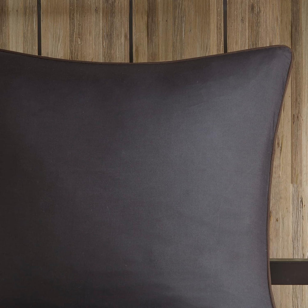 Woolrich Cal King Comforter Set, Southwestern Aztec 8 Piece Bedding Set, Oversized All Season Down Alternative Comforter with Shams, Euro Shams, Decorative Pillows&Bedskirt, Rustic Cabin, Grey Brown