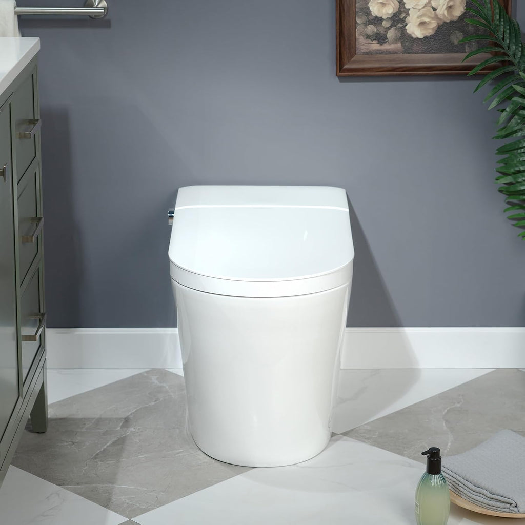 WOODBRIDGE Smart Toilet, Auto Open/Close Lid, Foot Sensor, Auto Flush, Heated Seat, Easy Installation, without Bidet,CHT002