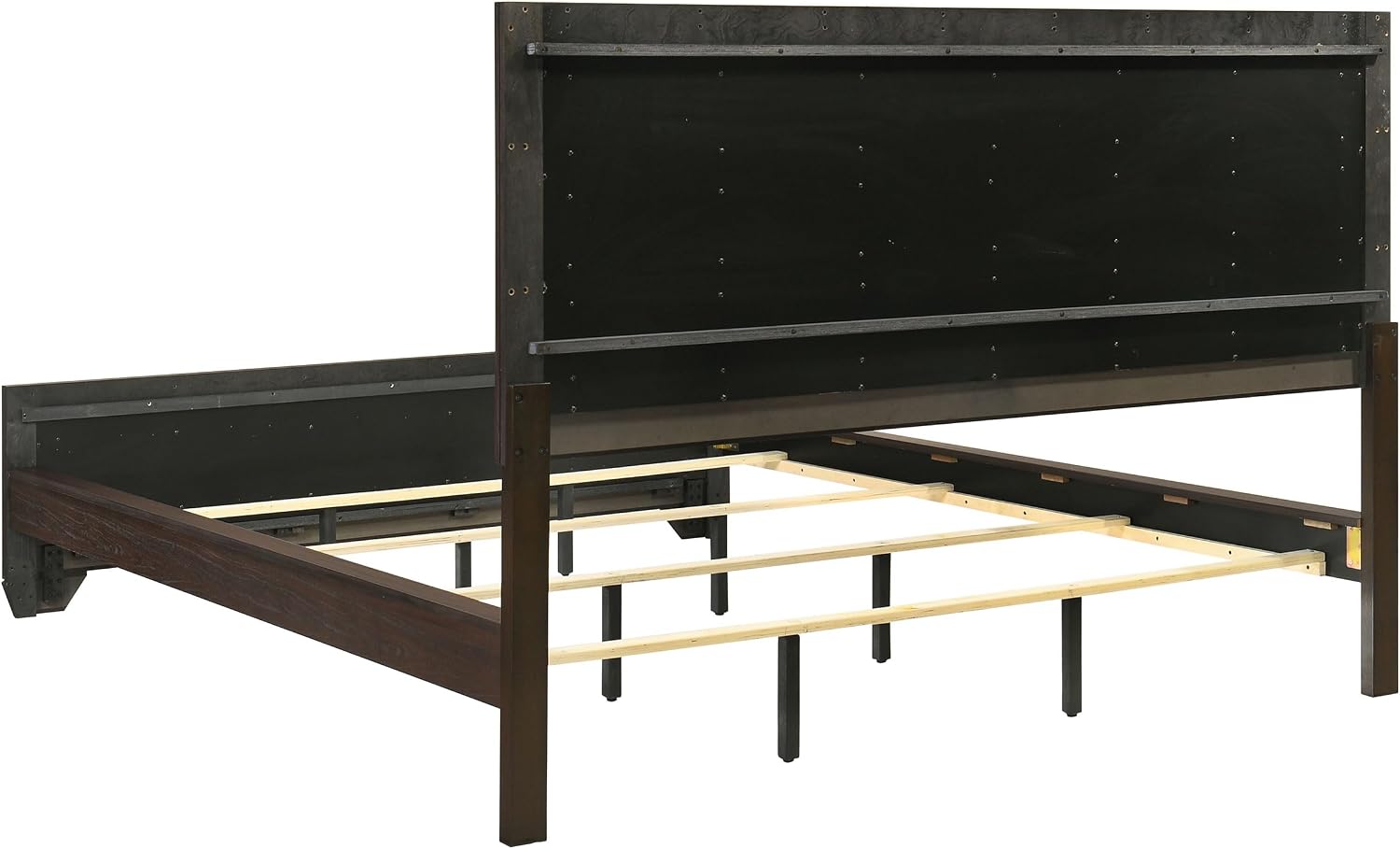 Coaster Home Furnishings Kauffman Transitional 4-Piece Bedroom Set California King Size Panel Bed Frame 54-inch Headboard Dark Cocoa 204391KW-S4