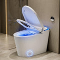 Smart Toilet with Powerful Flush, Auto Open/Close Lid, Foot Sensor,One Piece Toilet with Elongated Heated Seat,Foam Shield,Soft Close, Tankless Toilet with Fahrenheit Temp Display, Night Light.