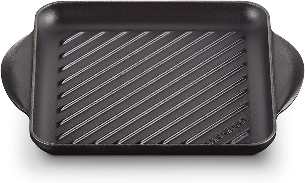 Le Creuset Enameled Cast Iron Square Grill, 9.5', Licorice