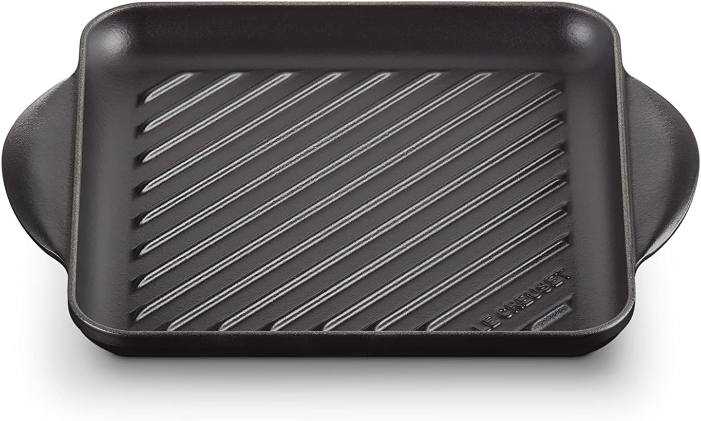 Le Creuset Enameled Cast Iron Square Grill, 9.5', Licorice