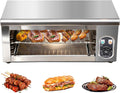 Commercial Electric Cheese Melter Salamander Broiler, 1600W Steak Broiler with Adjustable Temp Control (122°F-572°F), Wall Mount or Countertop, Stainless Steel Raclette Grill, for Cheese, Steaks