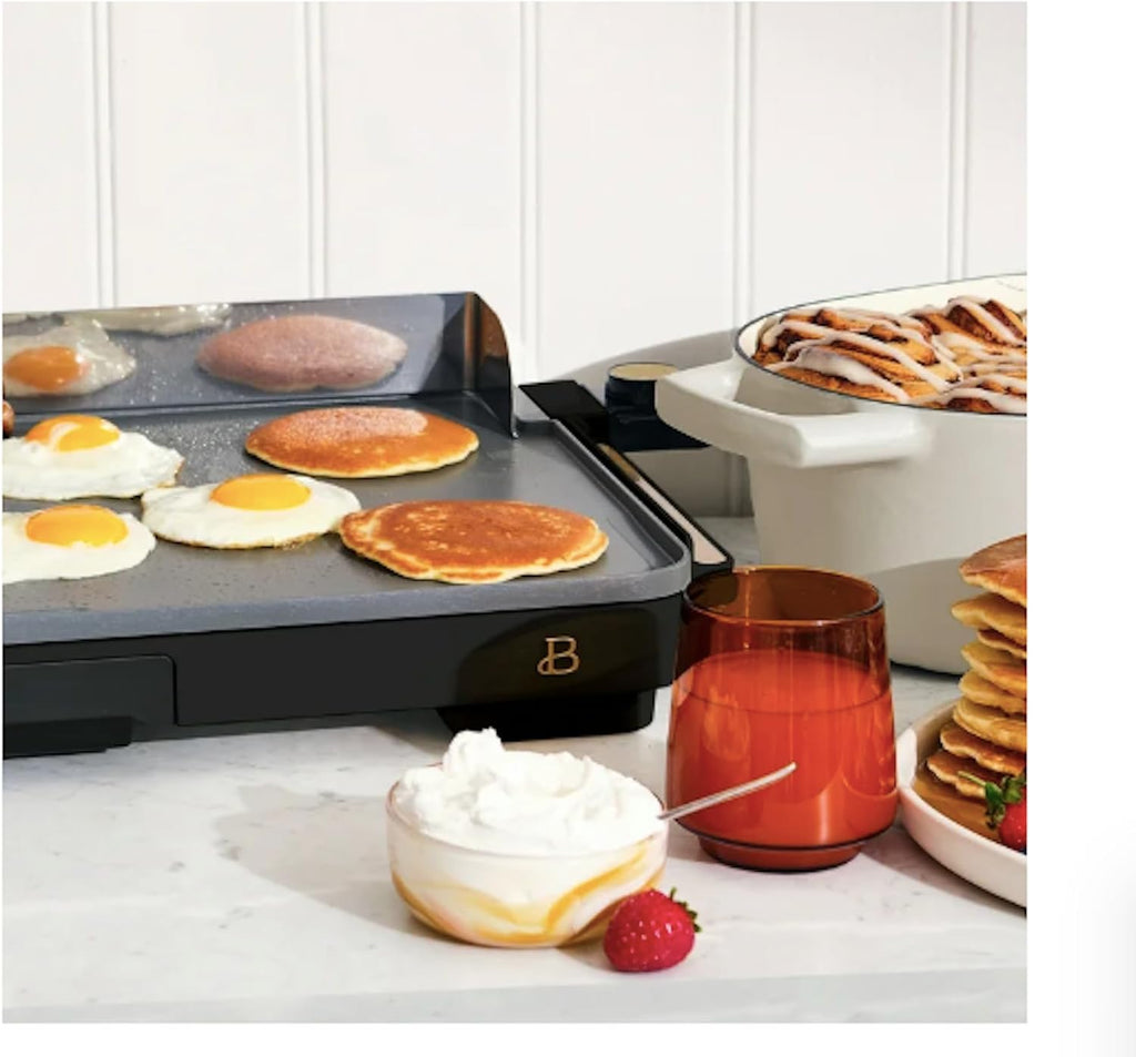 Stunning XL Electric Griddle 12' x 22,' Non-stick (Black)