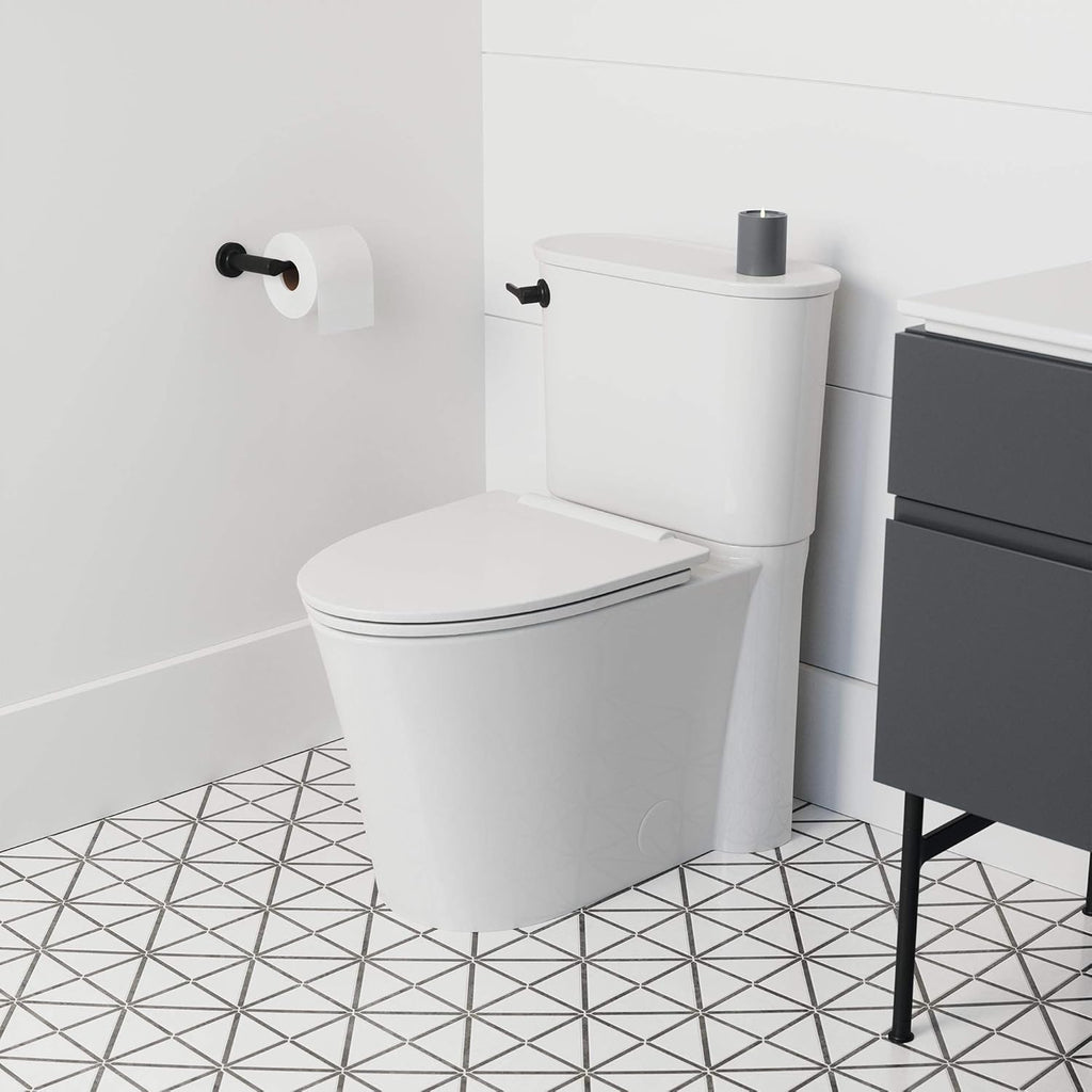 American Standard Studio S Right Height Elongated Toilet with Seat - Left Hand Trip Lever, Water-Saving High-Efficiency Toilet