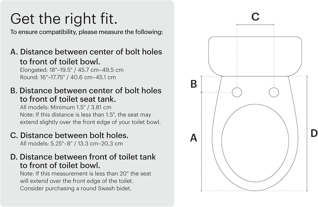 Brondell LT89 Electric Bidet Toilet Seat, Fits Elongated Toilets, White – Side Arm Control, Warm Water Wash, Strong Wash Mode, Stainless-Steel Nozzle, Nightlight and Easy Installation