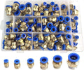 PC6-02 PC8-02 PC10-02 PC Series Boxed Air Joint Connectors Hose Tube Pneumatic Fittings 1/4 1/8 Push in Quick Release Couplings(B kit (50pcs),5 BOXES)