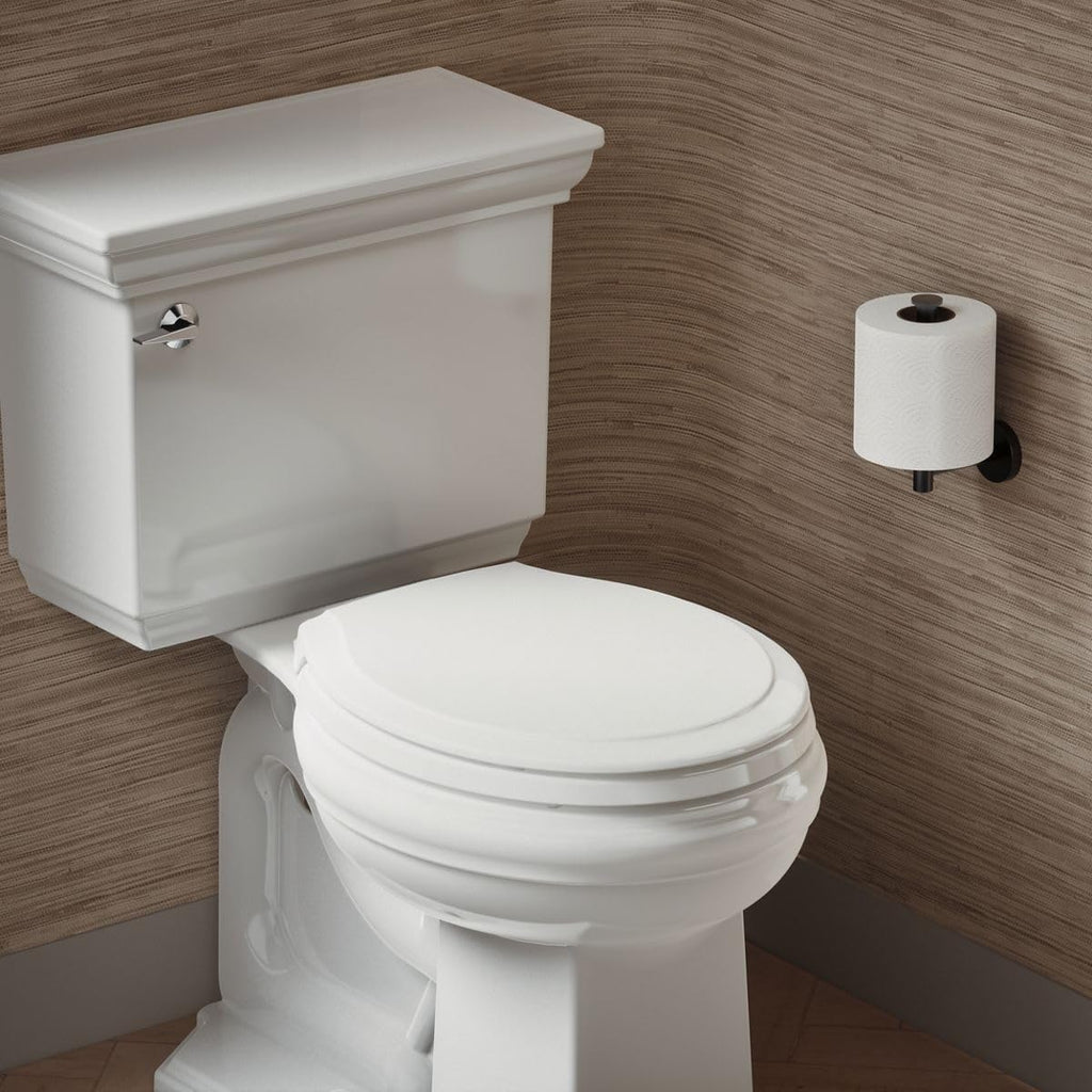 KOHLER 78052-RL-0 Rutledge ReadyLatch Quiet Close Rount Toilet Seat, Slow Close Lid and Seat, Grip-Tight Bumpers and Installation Hardware, White (Pack of 2)
