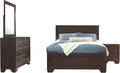 Coaster Home Furnishings Kauffman Transitional 4-Piece Bedroom Set Queen Size Panel Bed Frame 54-inch Headboard Dark Cocoa 204391Q-S4
