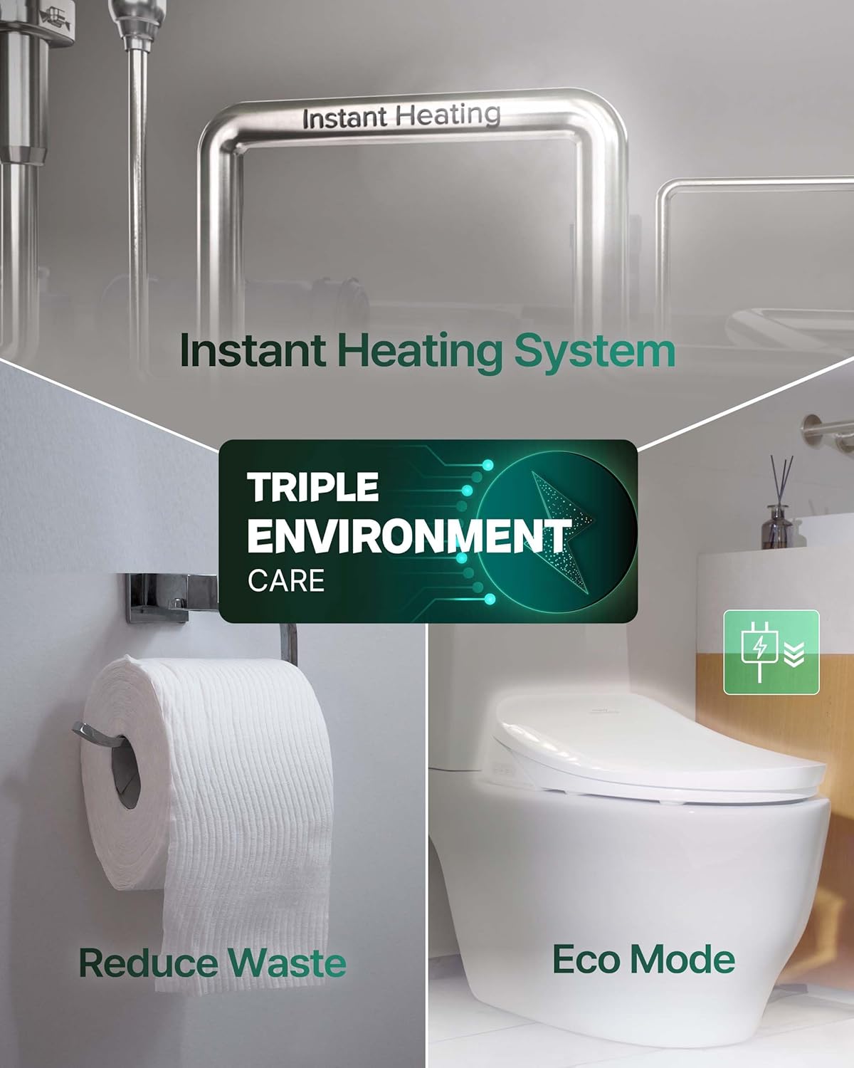 COWAY Bidetmega 400S Electronic Bidet Toilet Seat with Instantaneous Water Heating, Heated Seat and Dryer, Soft Close Lid, Stainless Nozzle, Self Cleaning, Remote Control, Elongated