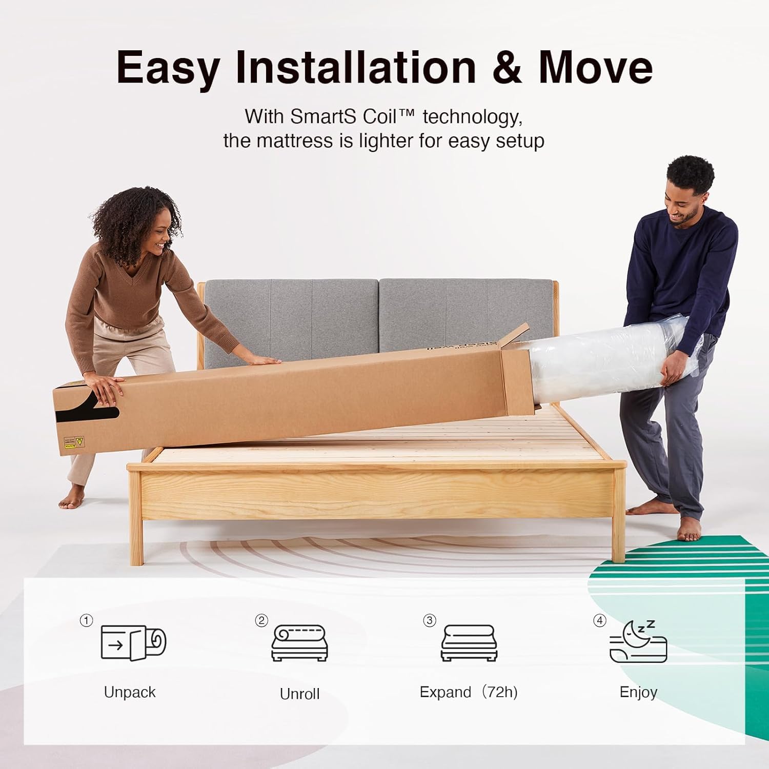 Novilla 6 Inch Twin XL Mattress, Hybrid Twin XL Size Mattresses with BioAir Comfort Foam for Pressure Relief, Medium Plush Colchones with Innerspring CertiPUR-US Certified for Kids Mattress in a Box
