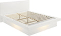 Coaster Home Furnishings Jessica Contemporary 5-Piece Bedroom Set Queen Size LED Panel Bed Frame 43-inch Headboard Snow White 202990Q-S5
