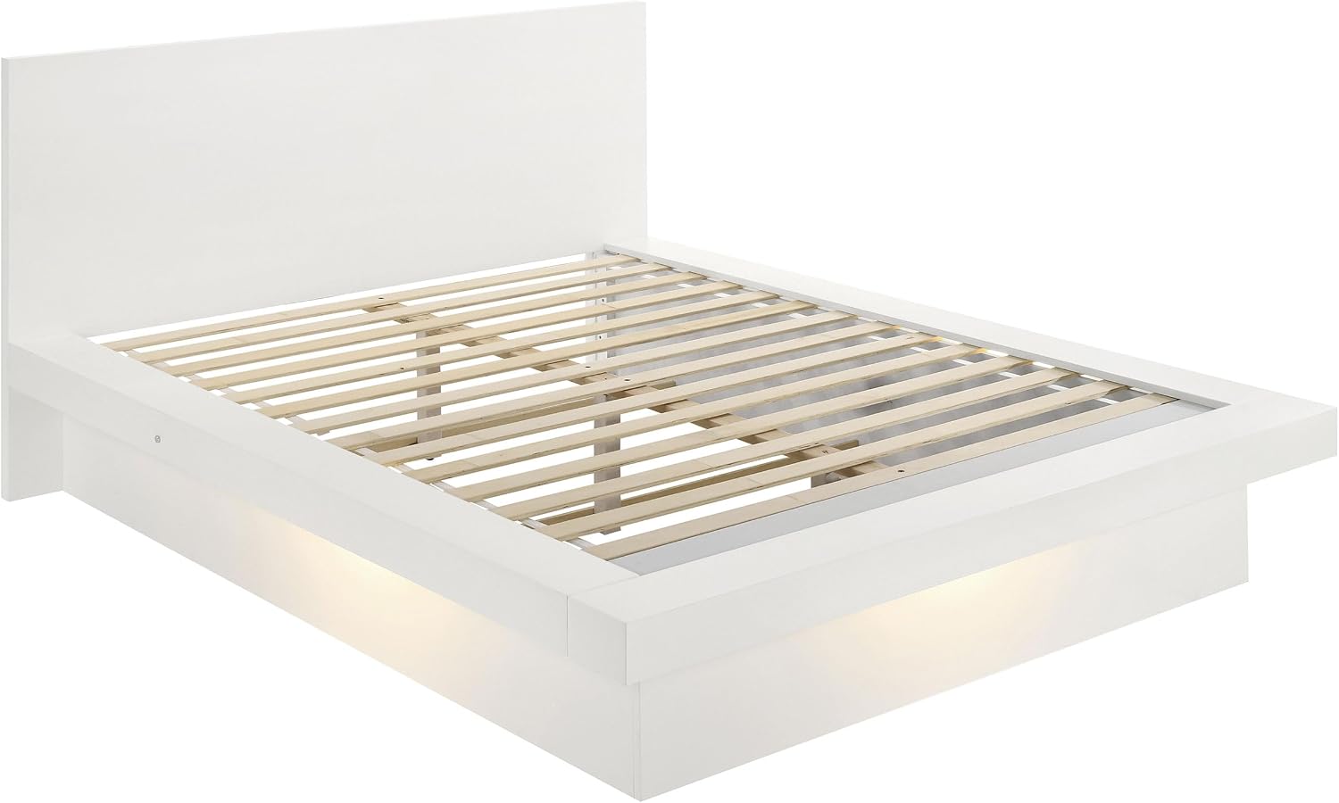Coaster Home Furnishings Jessica Contemporary 5-Piece Bedroom Set Queen Size LED Panel Bed Frame 43-inch Headboard Snow White 202990Q-S5