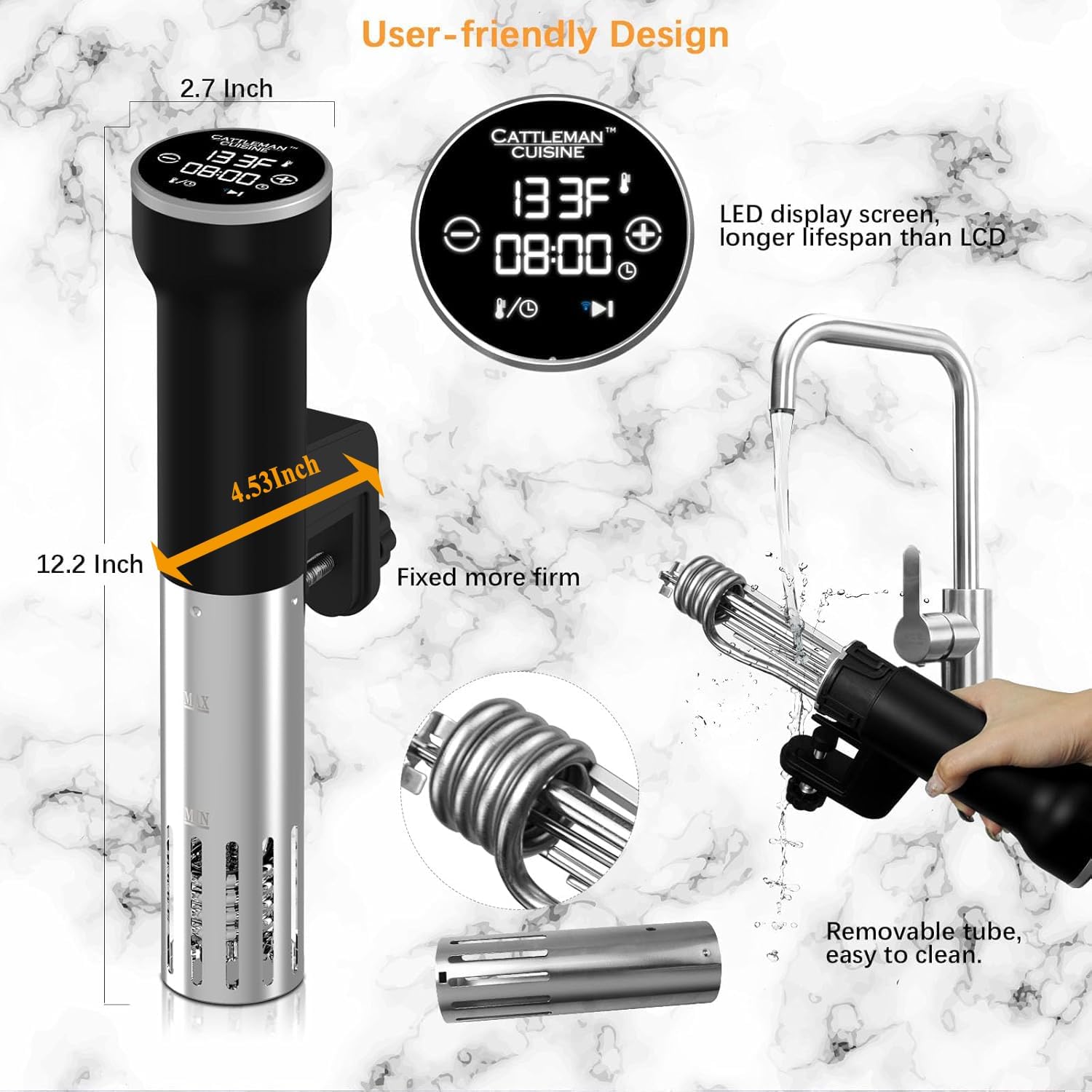 Sous Vide Machines Wi-Fi & 5 in 1 Smokeless Indoor Grill & Griddle with Meat Thermometer, PFAS Free Ceramic Nonstick