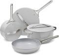 Caraway Non-stick Ceramic Cookware Set (12 Piece) Pots, Pans, Lids and Kitchen Storage - PFAS & PFOA Free - Oven Safe Pan Set & Compatible with All Stovetops - Gray