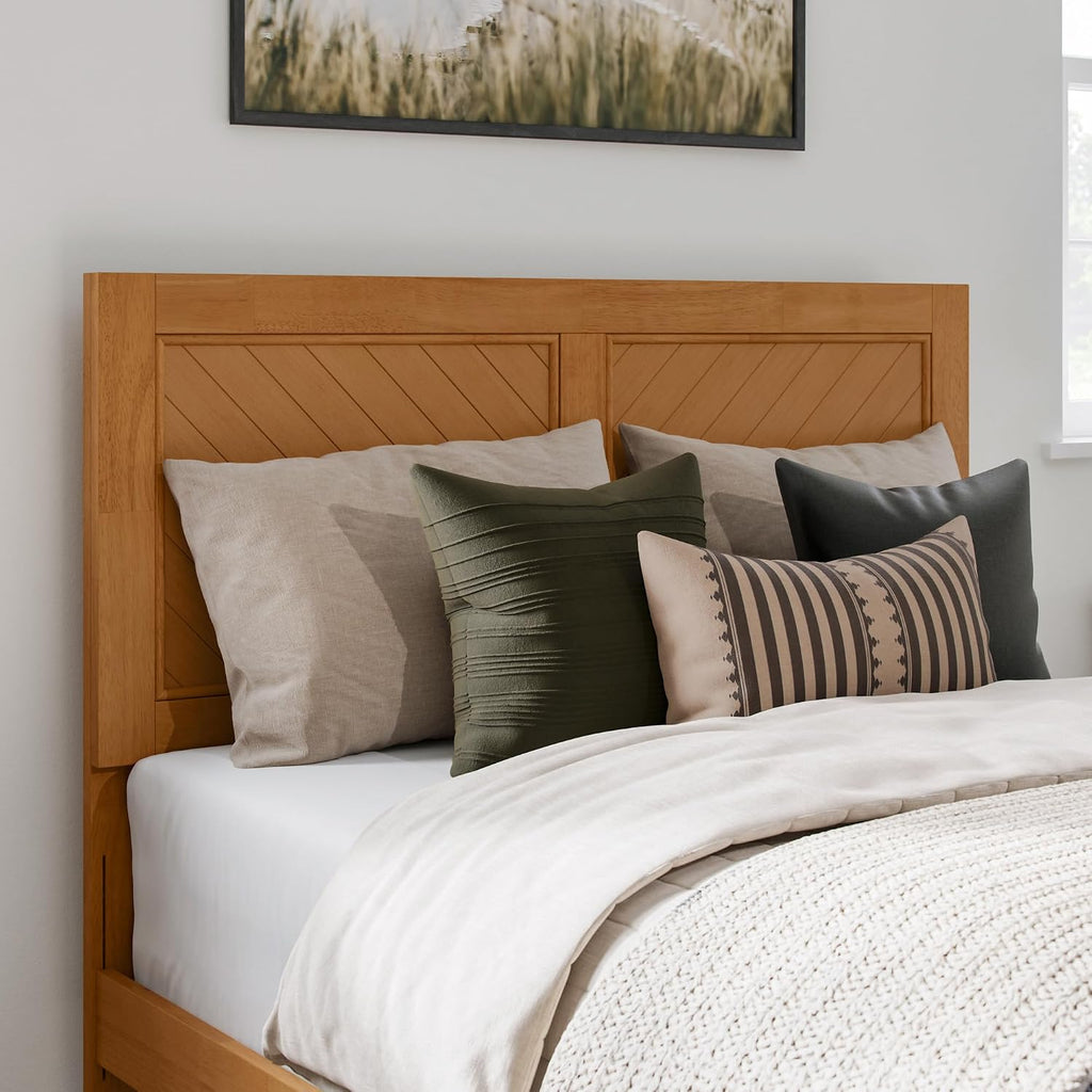 AFI, Canyon Full Platform Bed with Matching Footboard & Storage Drawers, Light Toffee