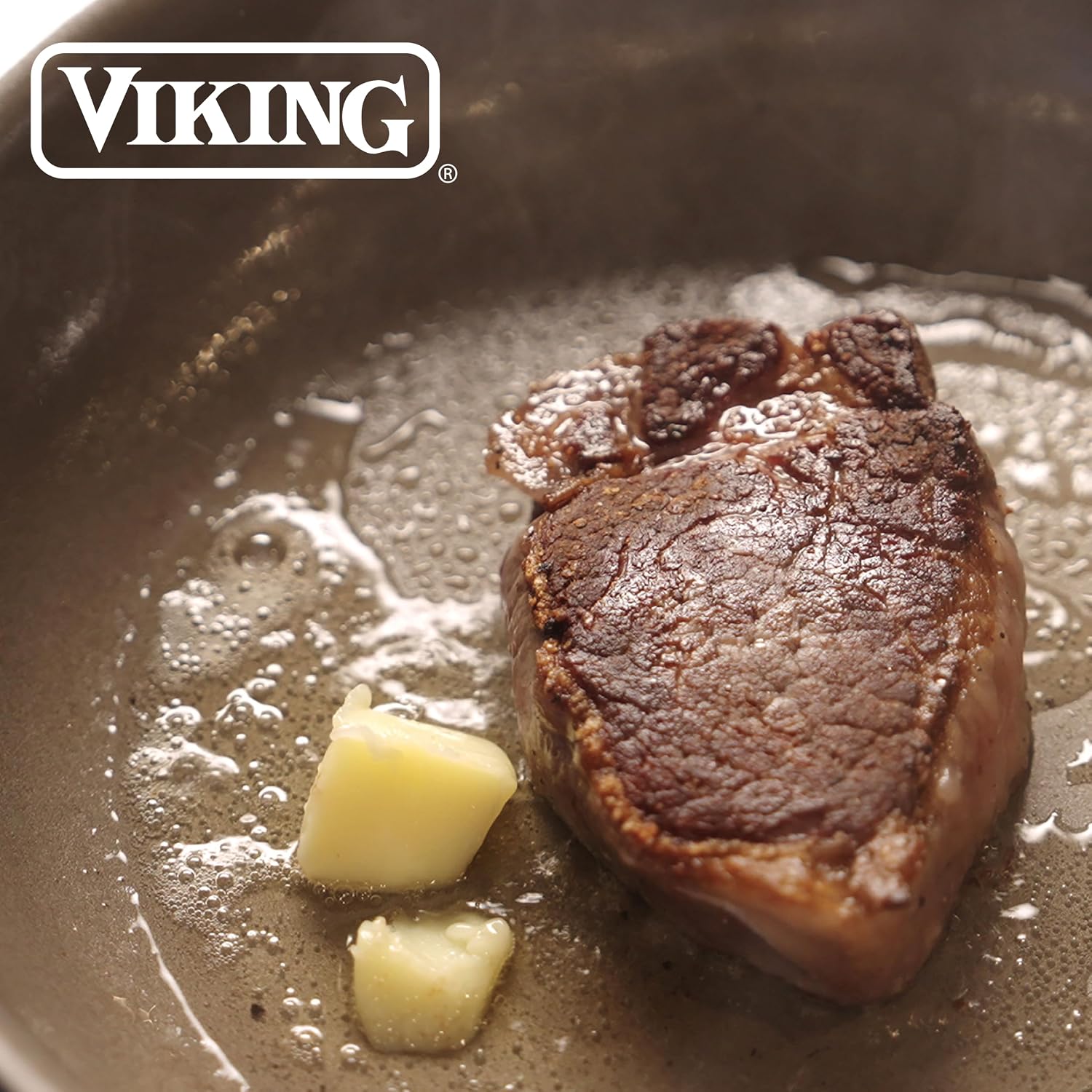 Viking PureGlide Pro 3-Ply Nonstick Frying Pan, Made without PFAS, 10-Inch Induction Cookware, Metal Utensil Safe Titanium Nonstick Surface, Oven Safe to 600F