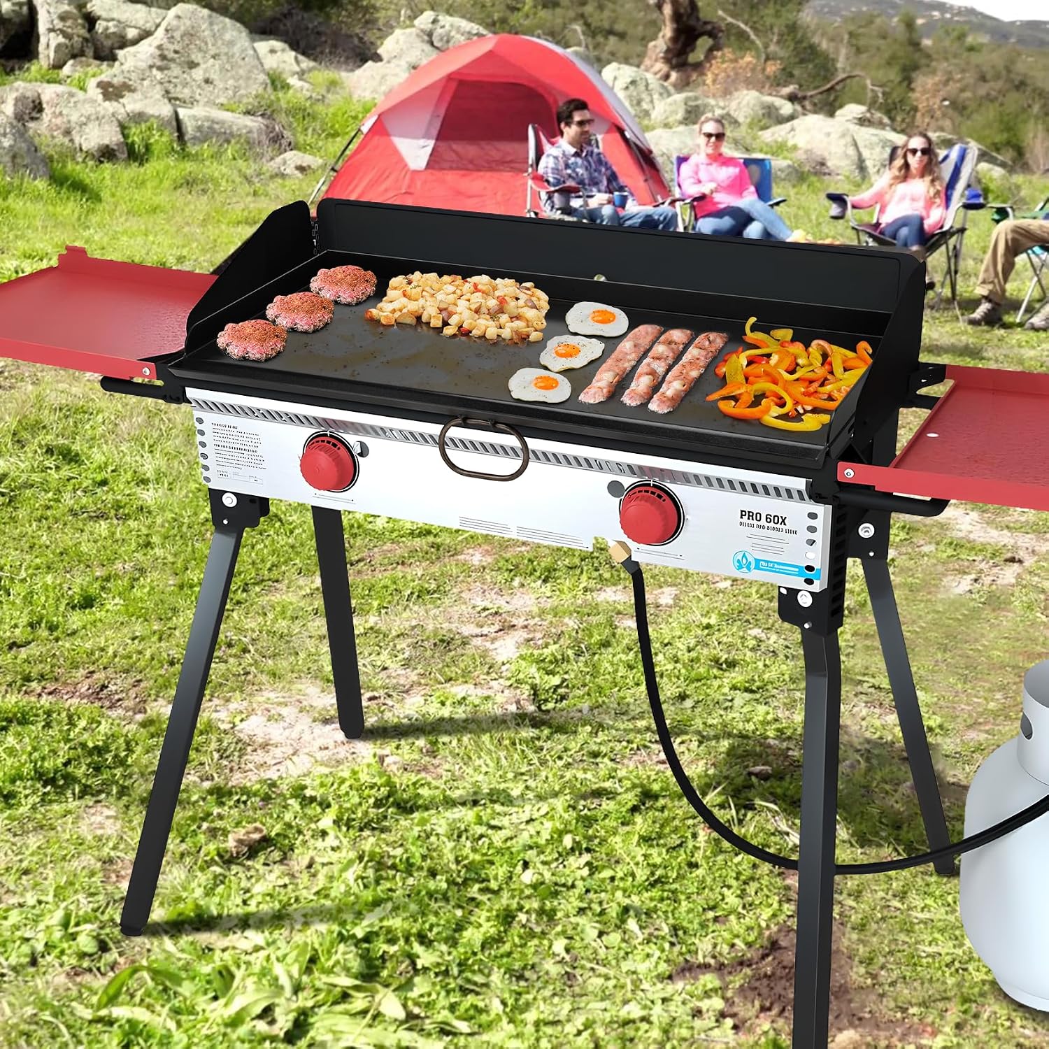 Stanbroil Universal 2-Burner Griddle, Nonstick Flat Top Griddle for Camp Chef and most 14' Deep Camping Stoves, 32' x 14'