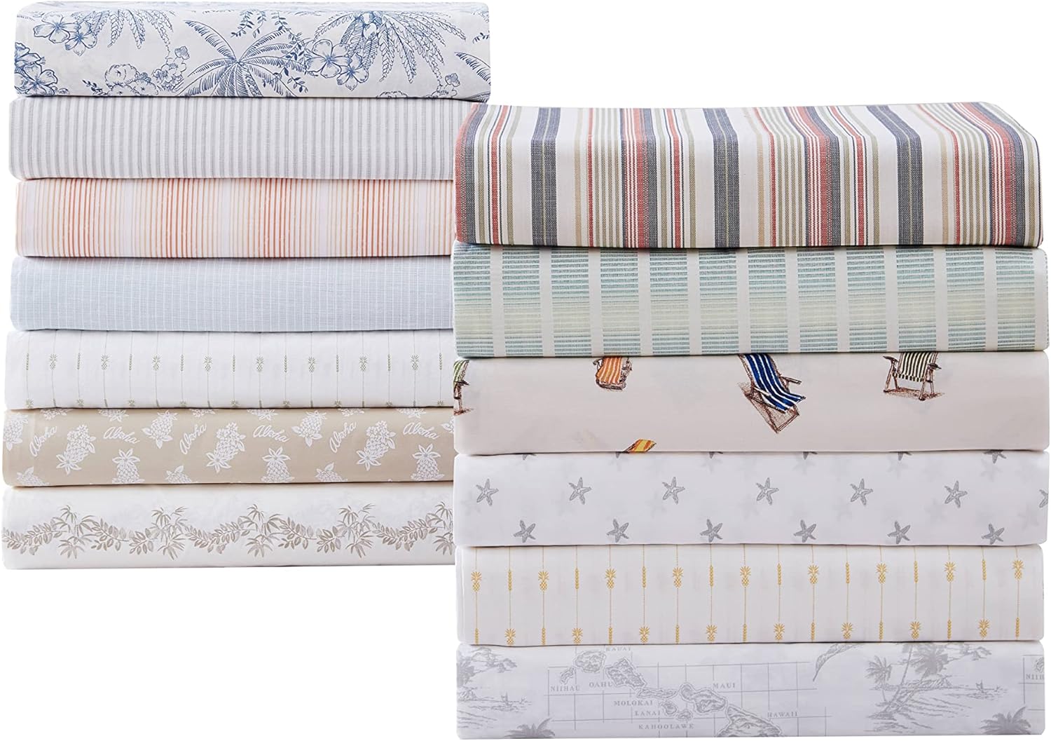 Tommy Bahama - King Sheets, Cotton Percale Bedding Set, Crisp & Cool, Stylish Bedding Set (Off The Grid Green, King) (Pack of 2)